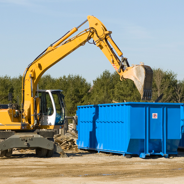 what size residential dumpster rentals are available in Treasure County MT